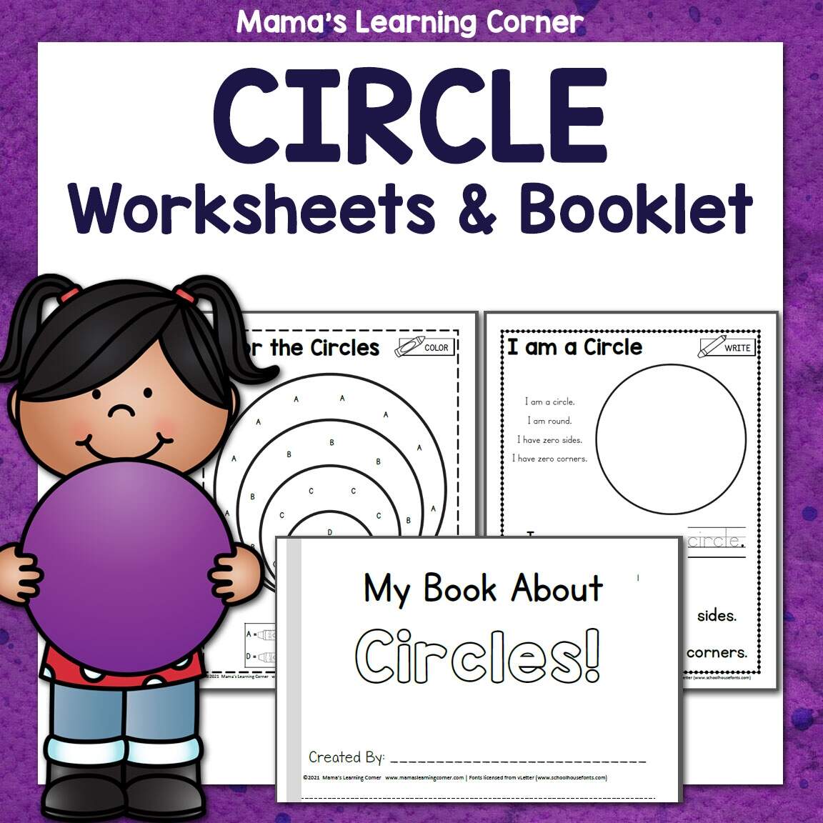 Circle Worksheets And Booklet Mamas Learning Corner
