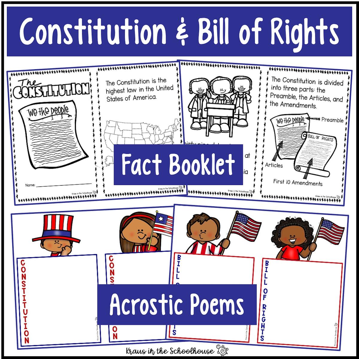 Constitution Day Activities Bill Of Rights Activities US Constitution Printables Constitution Worksheets Social Studies Printables Etsy