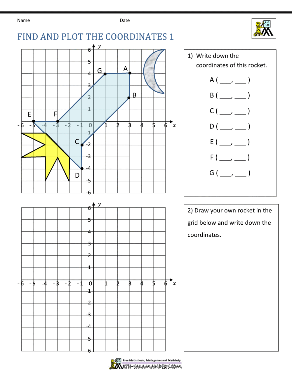 Coordinate Plane Drawing Easy