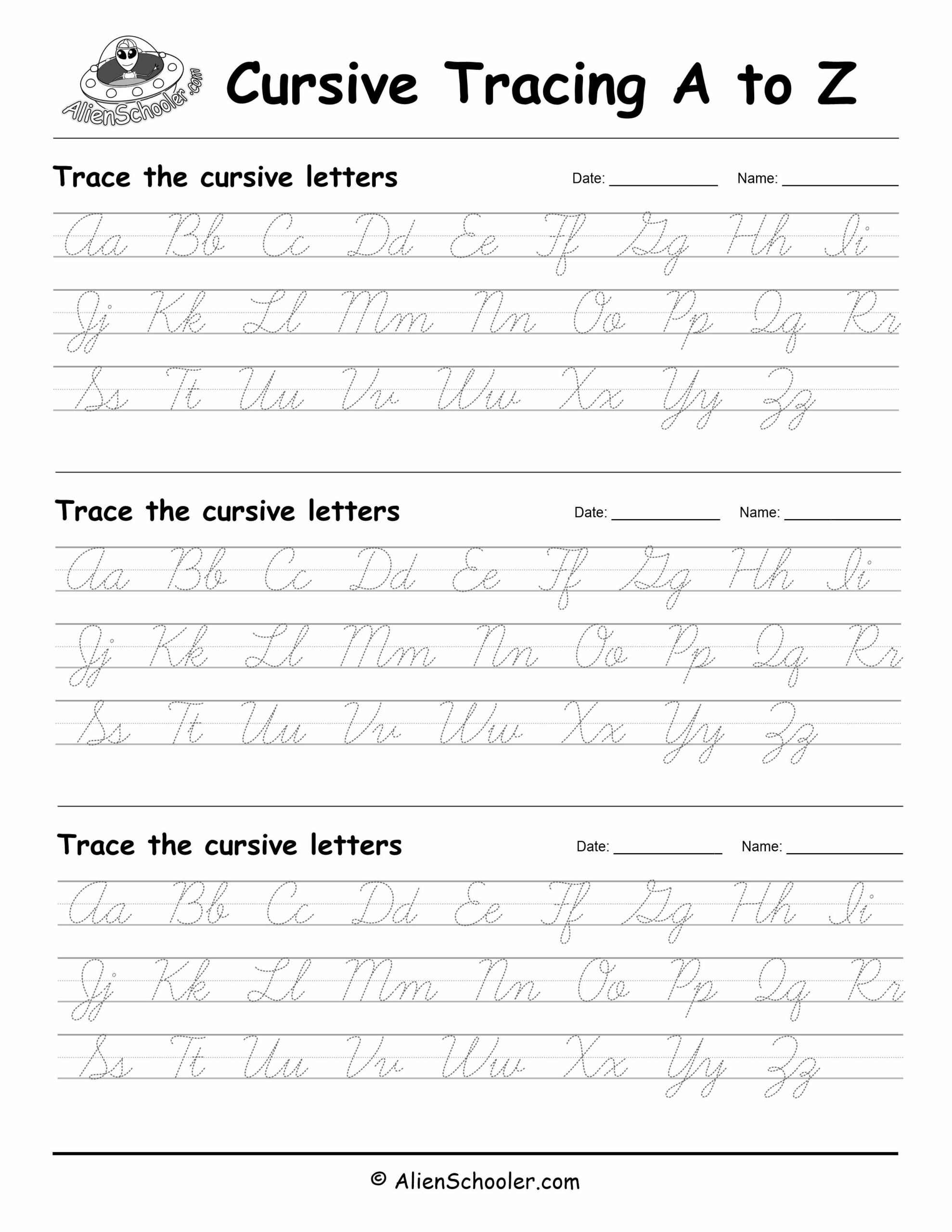 Cursive Alphabet Practice 2