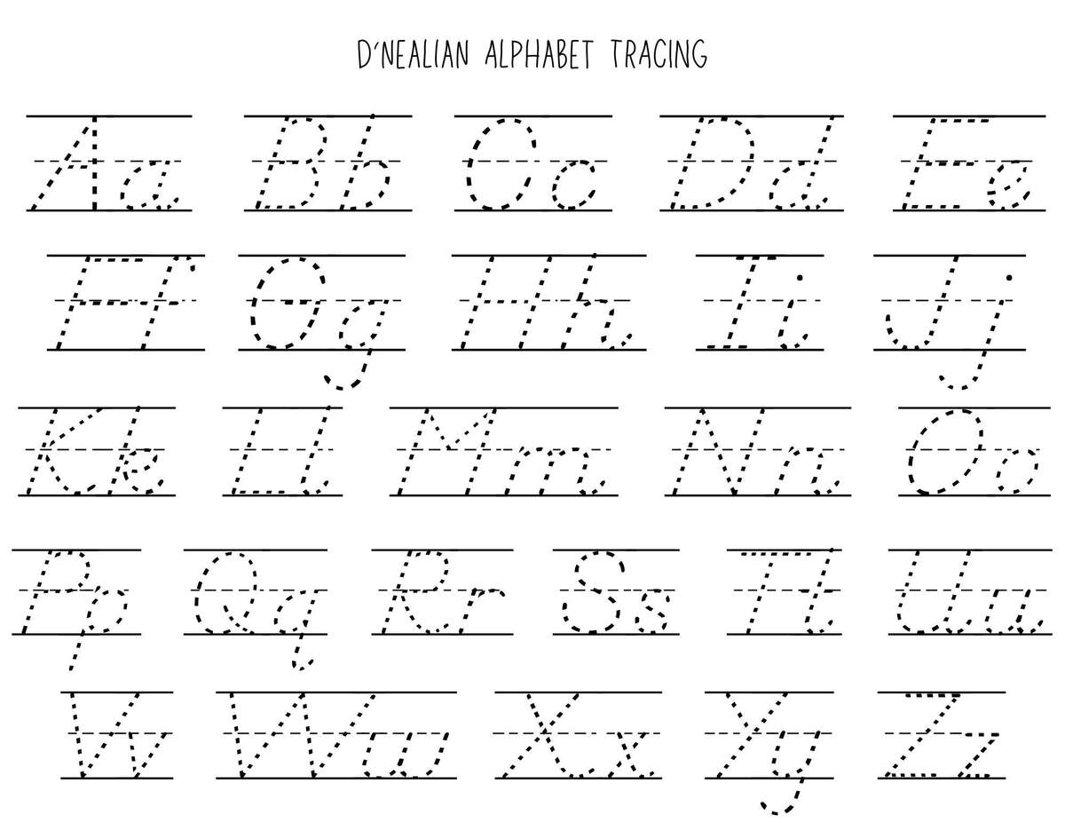 D Nealian Worksheets