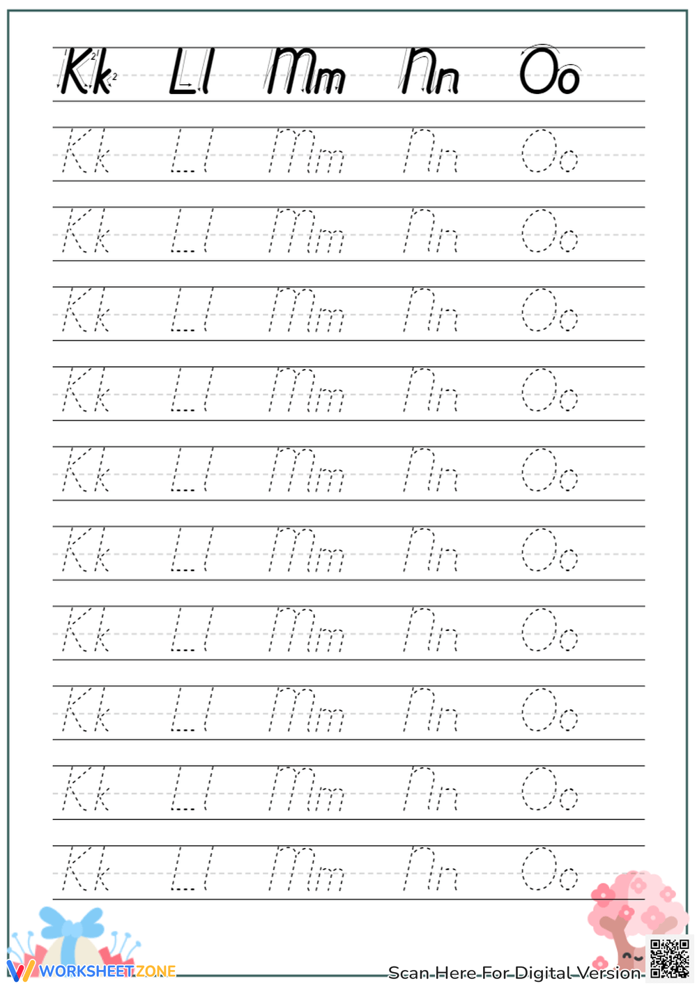 D Nealian Worksheets