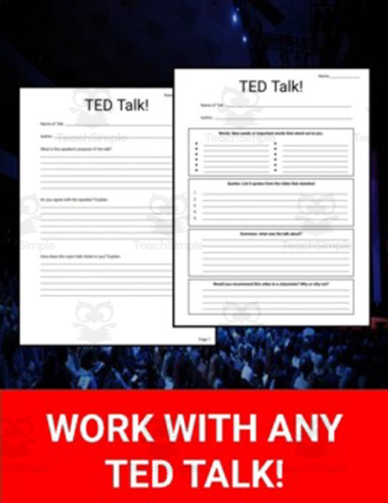 Digital Printable TED Talk Worksheets Editable In Google Slides By Teach Simple TED Talk Biases Scout Mindset Critical Thinking Worksheets Printouts Made By Teachers