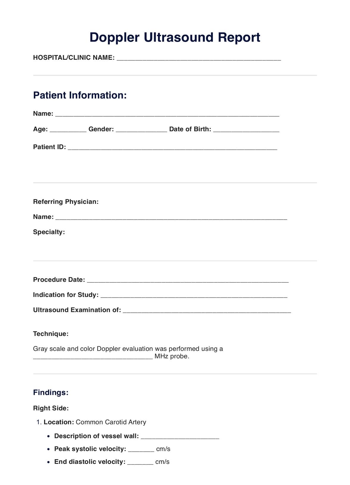 Vascular Ultrasound Notes Etsy