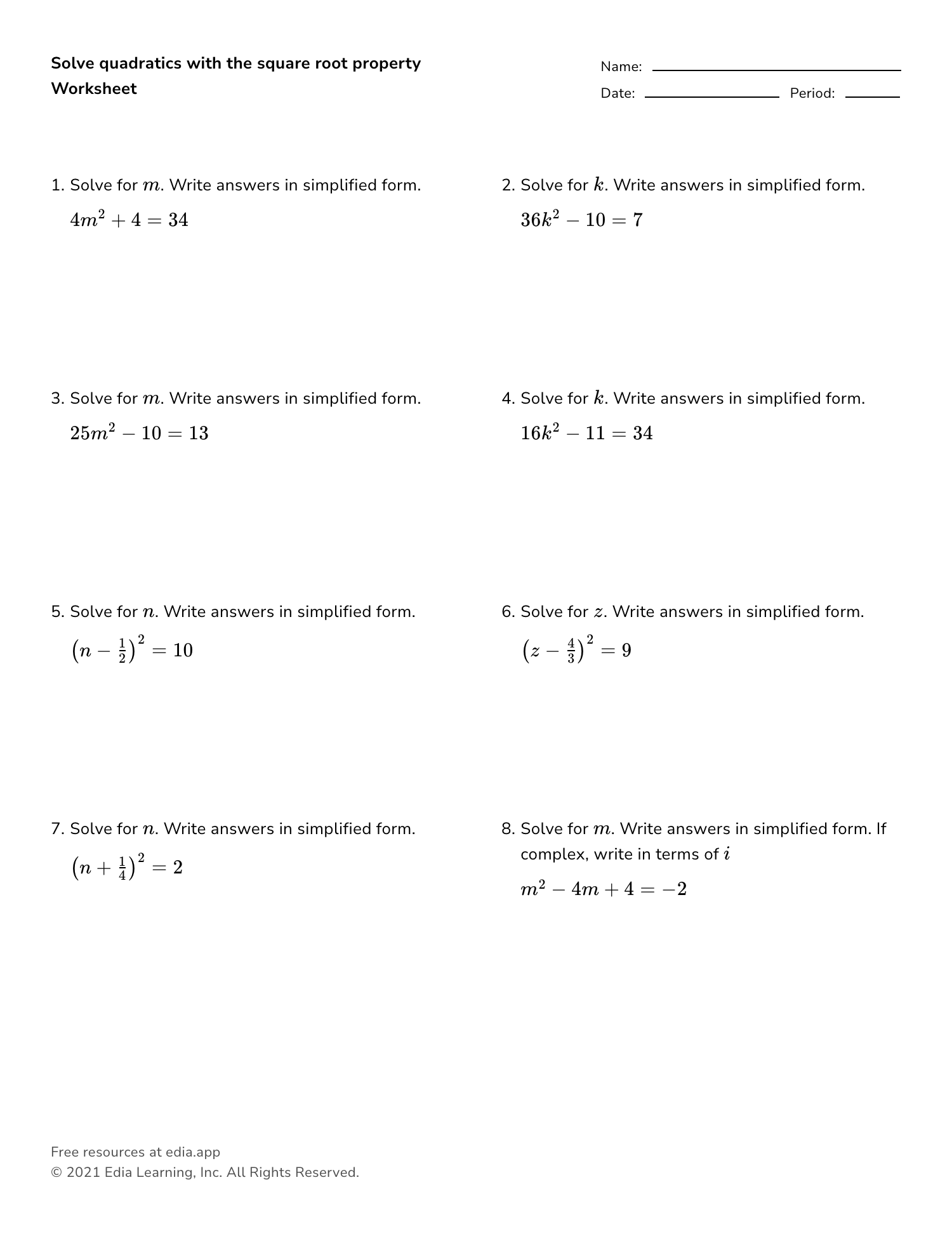 Factoring Quadratic Equations