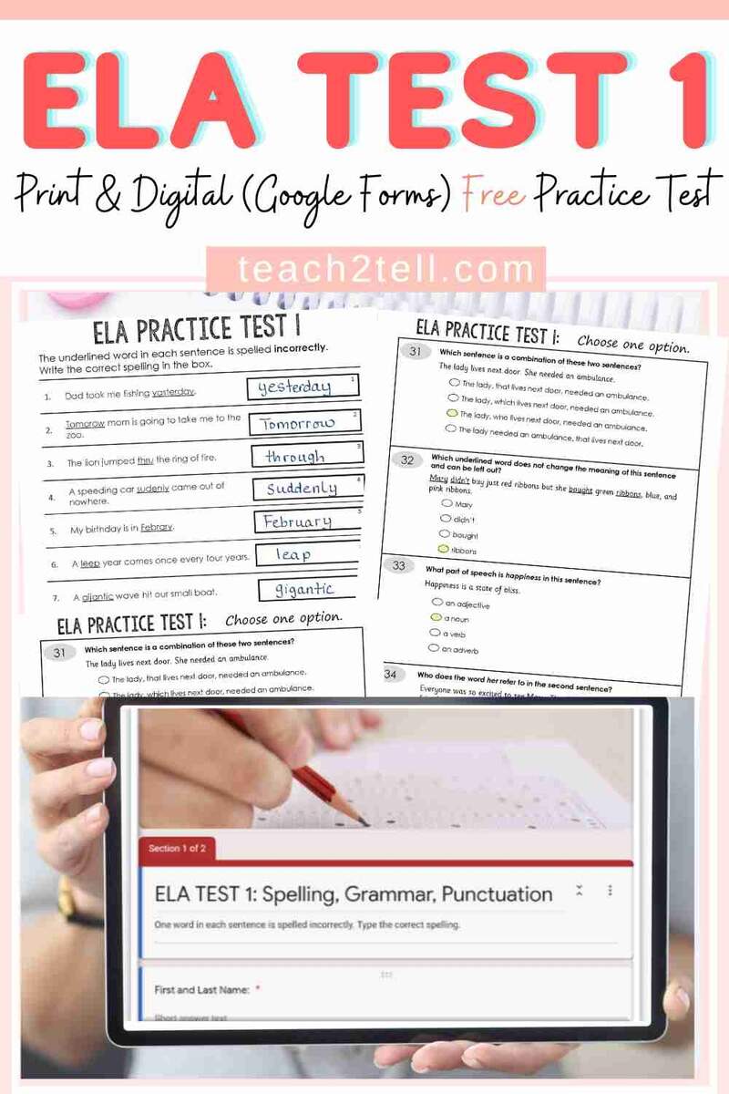ELA Practice Test Free For 3rd 4th And 5th Grade Classroom Freebies ELA Practice Test Free For 3rd 4th And 5th Grade Classroom Freebies