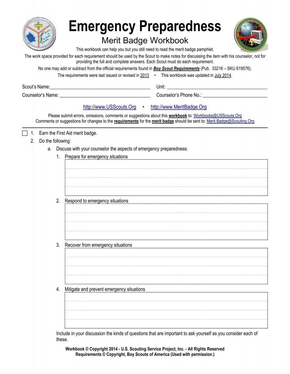Emergency Preparedness US Scouting Service Project