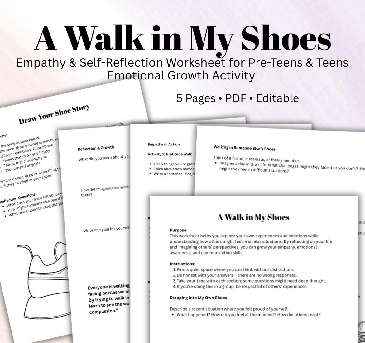 Empathy Worksheet For Teens Self Reflection Emotional Growth PDF Etsy Empathy Worksheet For Teens Self Reflection Emotional Growth PDF Etsy