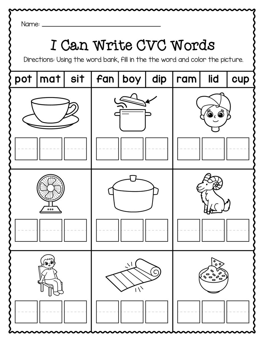 Engaging CVC Words Worksheets For Kindergarten And 1st Grade Phonics Made By Teachers Phonics Worksheets Superstar Worksheets