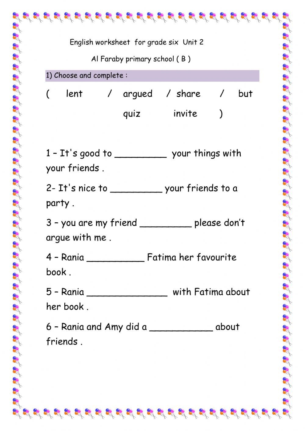 English Worksheet Grade 6 Worksheet Worksheets Library English Grade 6 Interactive Worksheet Worksheets Library