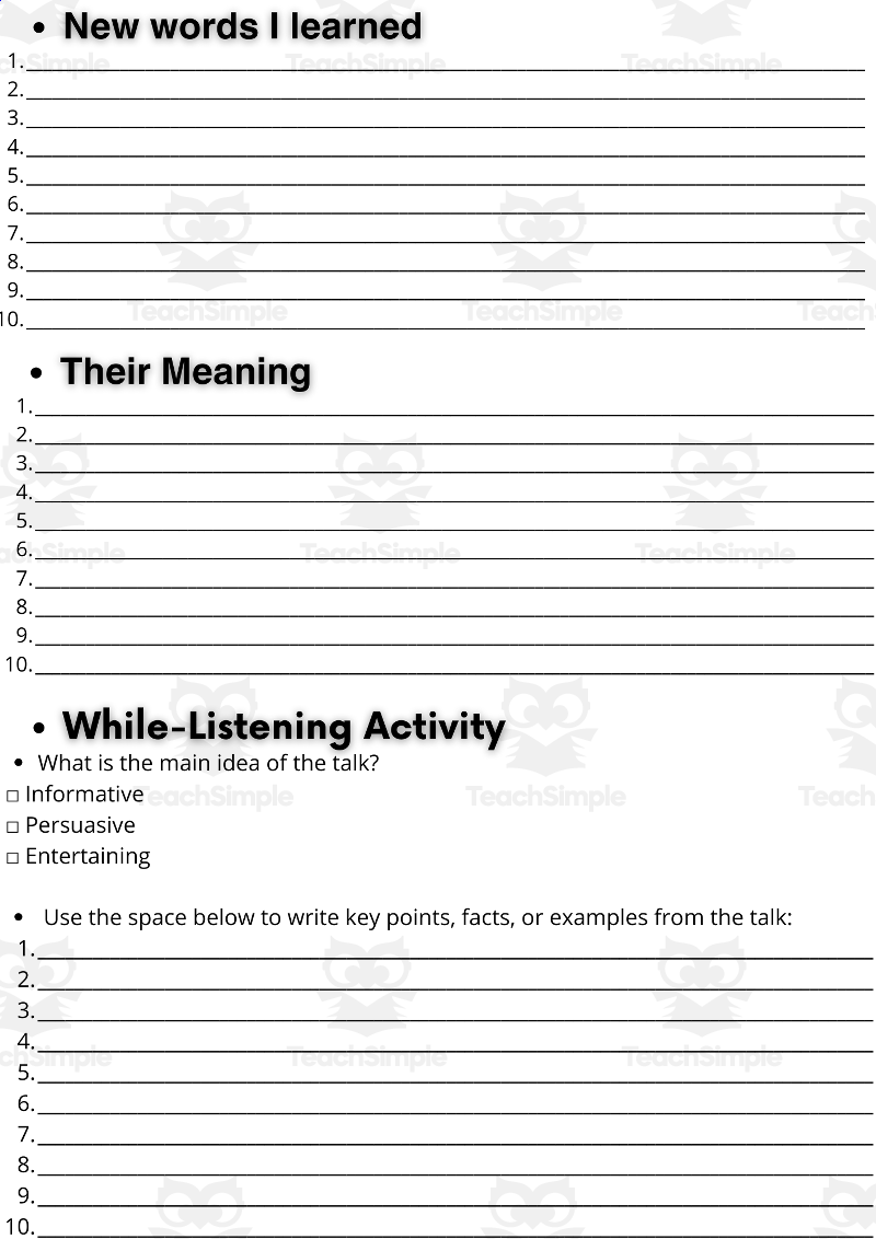 ESL TED Talk Activity Worksheets Living Beyond Limits Amy Purdy By Teach Simple ESL TED Talk Activity Worksheets Living Beyond Limits Amy Purdy By Teach Simple