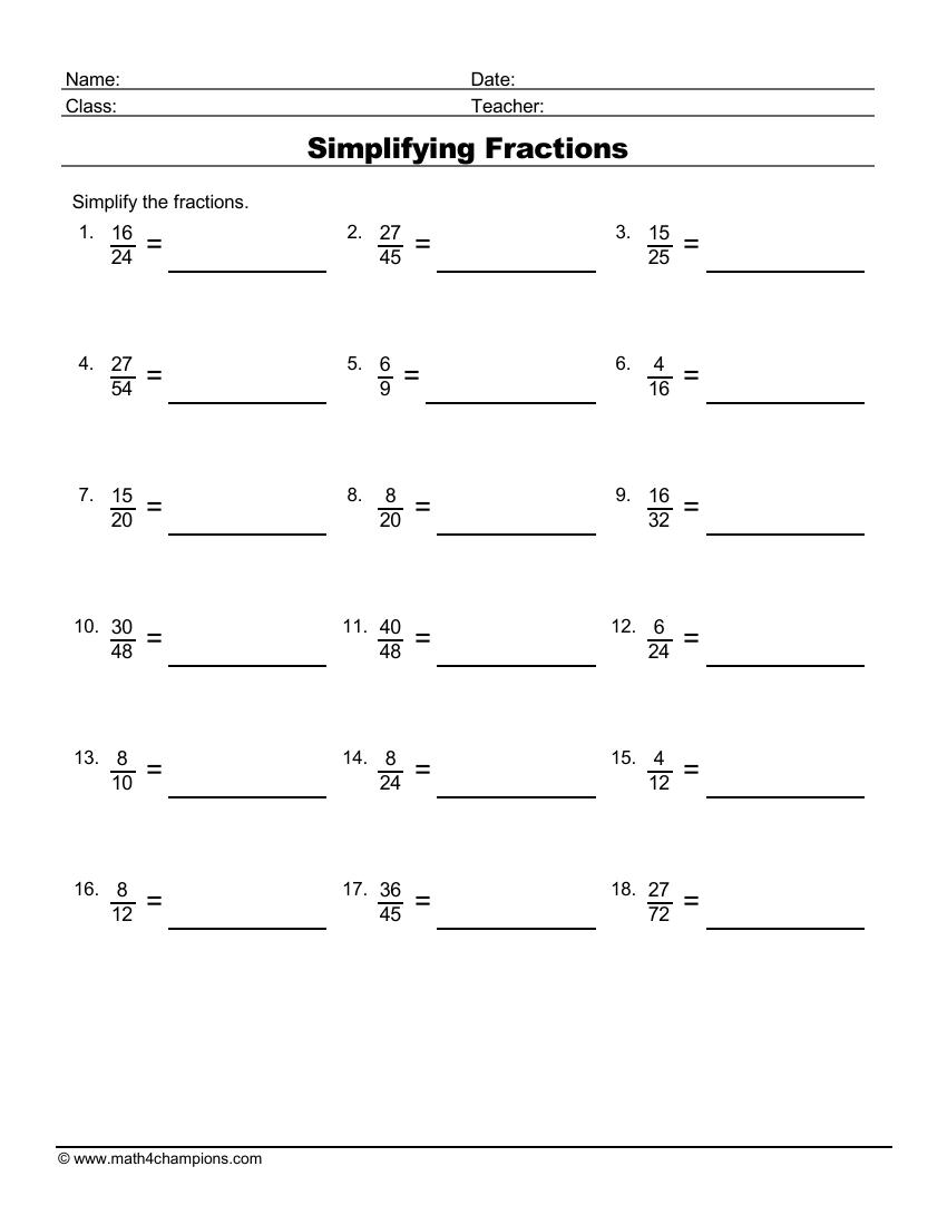 Fraction Worksheets Pdf Downloads Math Champions 30 Free Complex Fractions Worksheet Collection For Kids Worksheets Library