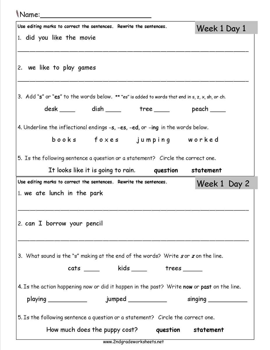 Free Printable 2nd Grade Reading Worksheet Templates Canva
