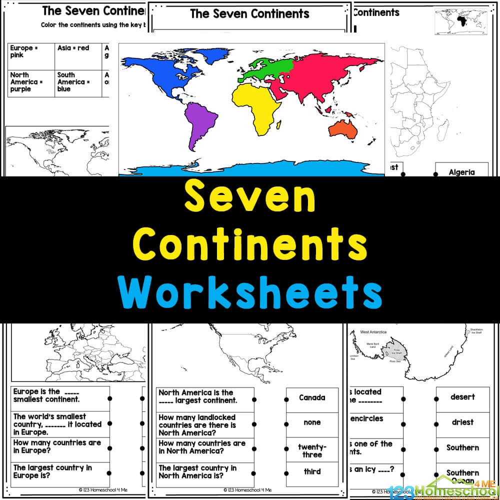 Free Continent Worksheets For Kids Fun Geography Printables