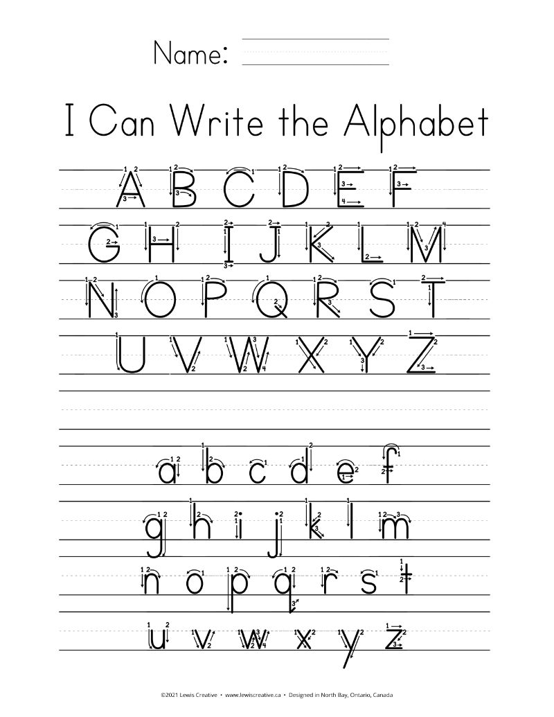 Alphabet Letter Tracing Worksheets To Learn Letter Formation