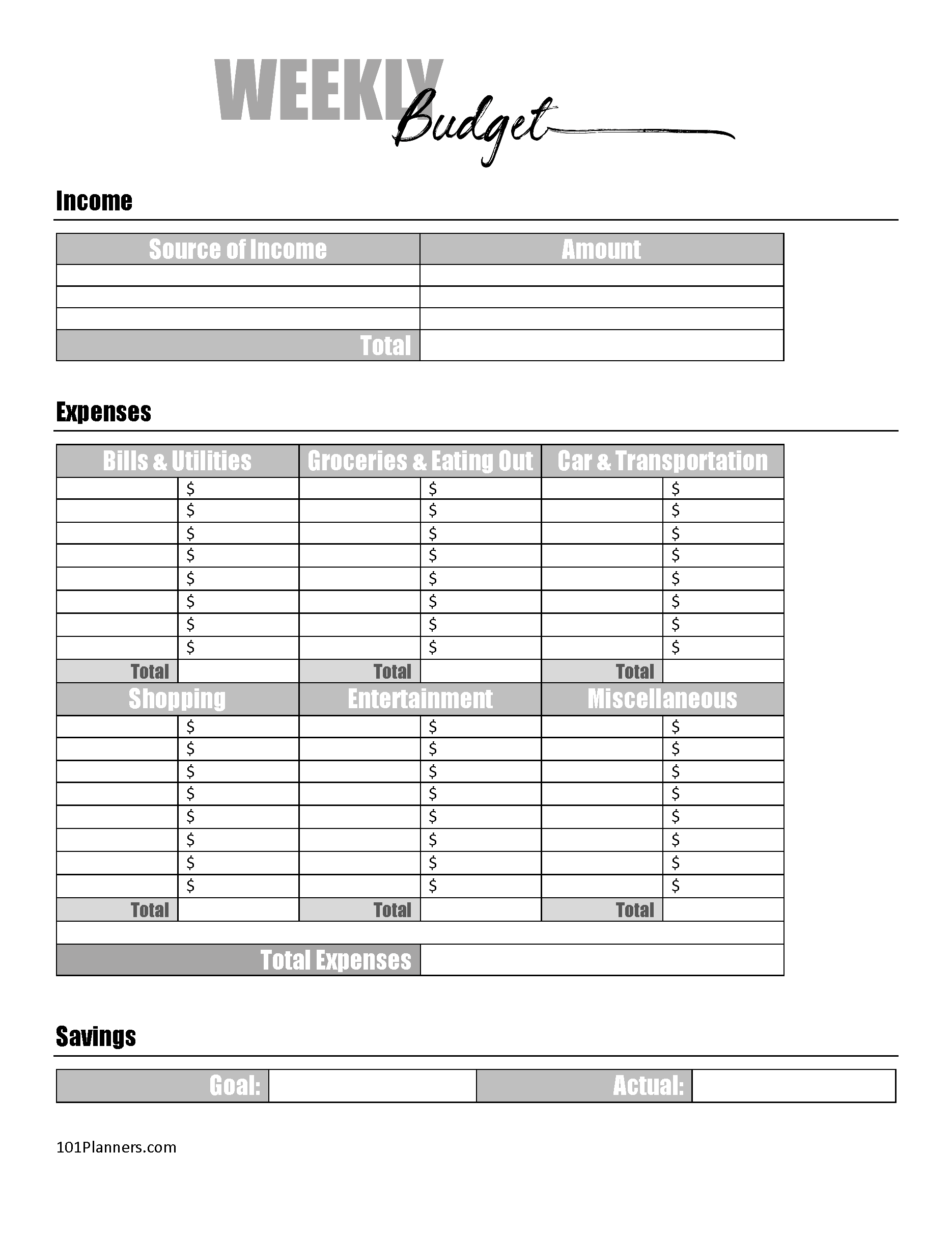 FREE Budget Sheet Template Printable And Editable Free Printable Budget Worksheets For Family Finances