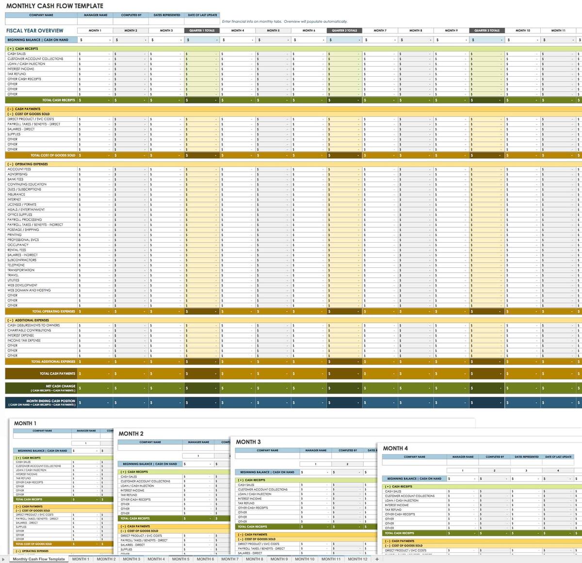 Free Cash Flow Statement Templates Smartsheet Free Cash Flow Statement Templates Smartsheet