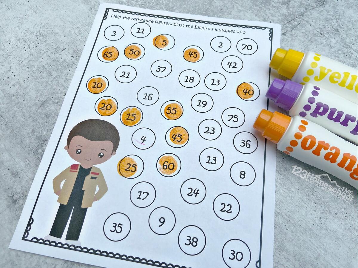 FREE FREE Printable Star Wars Multiples Worksheet FREE FREE Printable Star Wars Multiples Worksheet