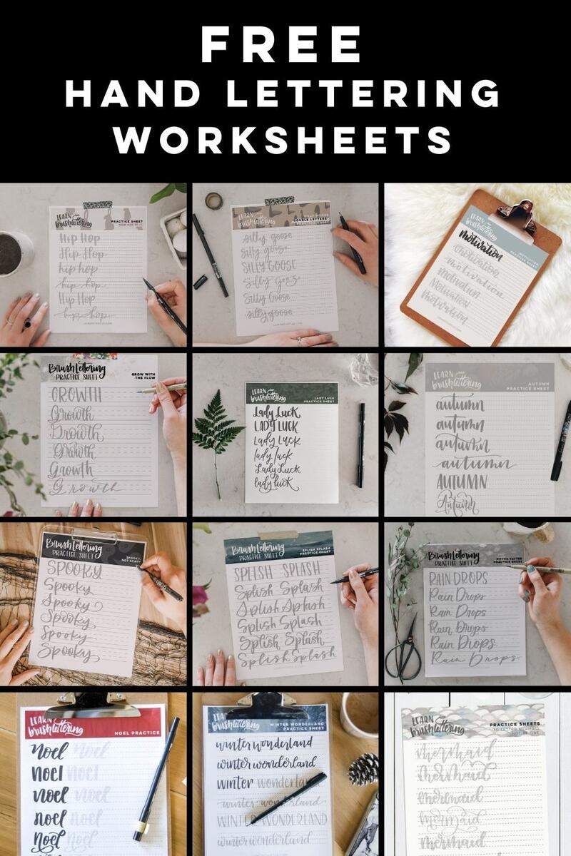 30 FREE Lettering Worksheets Print Start Practicing