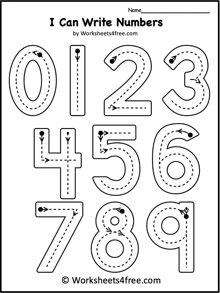 Tracing Numbers 1 10 Worksheets Free Printable Pdfs Teach Prints