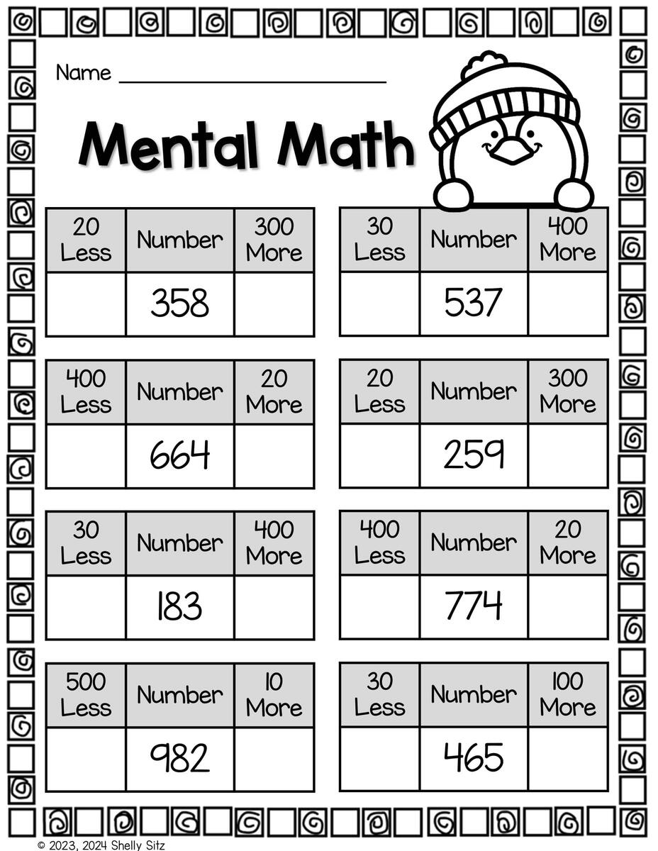 Free Penguin Math Worksheets For Second Grade Second Grade Teaching Blog