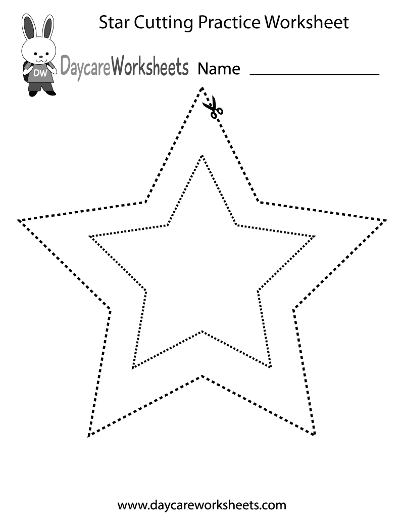 Free Preschool Star Cutting Practice Worksheet Free Printable Cutting Worksheets For Preschoolers Free Printables Lettering SVG Files Tools Apps
