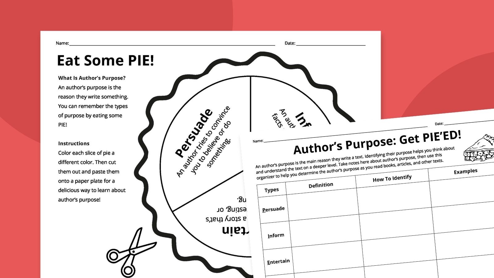 Free Printable Author S Purpose Worksheet Bundle 3 Activities We Are Teachers Free Printable Author S Purpose Worksheet Bundle 3 Activities We Are Teachers