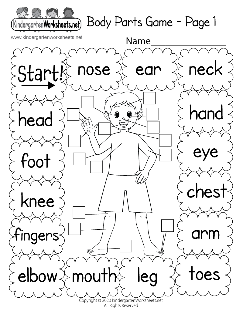 Free Printable Body Parts Game Worksheet Customize 81 Body Parts Worksheets Templates Online Canva