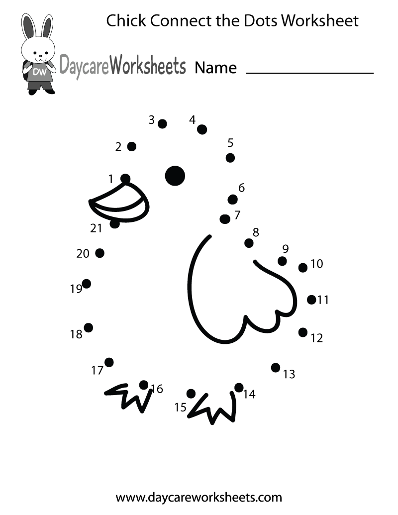 Free Printable Chick Connect The Dots Worksheet For Preschool Free Printable Chick Connect The Dots Worksheet For Preschool