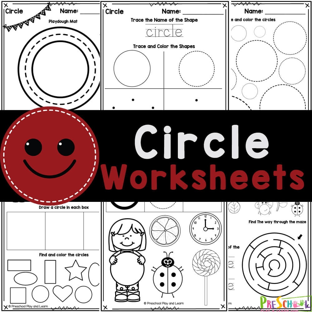 FREE Printable Circle Tracing Shape Worksheets For Preschool Free Printable Circle Worksheet