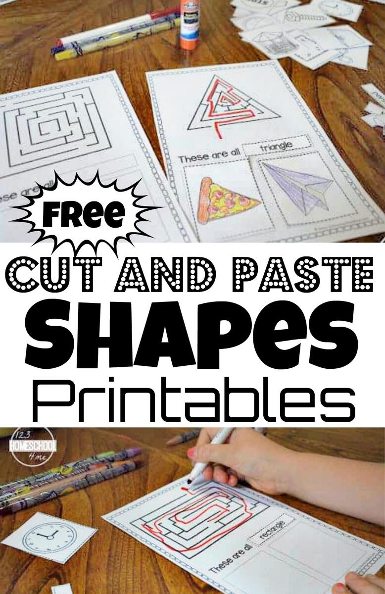 FREE Printable Cutting Shapes Worksheets FREE Printable Cutting Shapes Worksheets