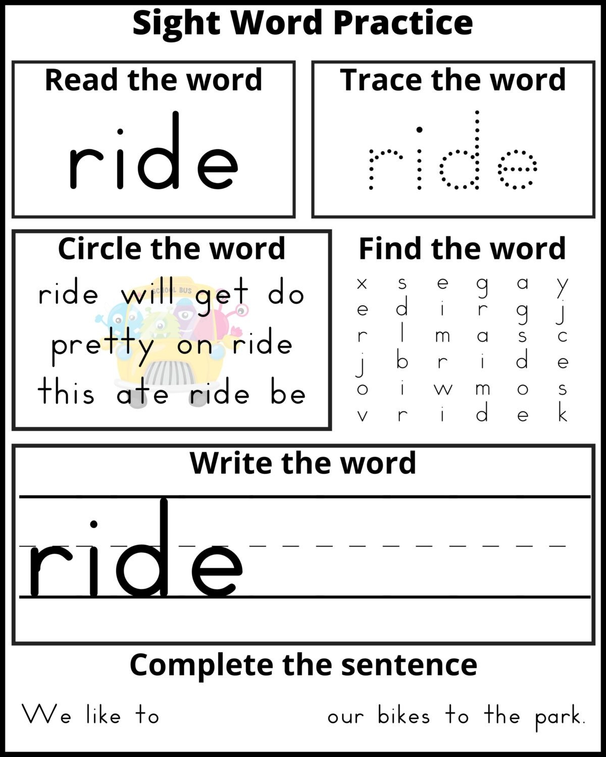 Free Printable Kindergarten Sight Word Practice Sheets Frugal Mom Eh Free Kindergarten Sight Word Worksheets Printable