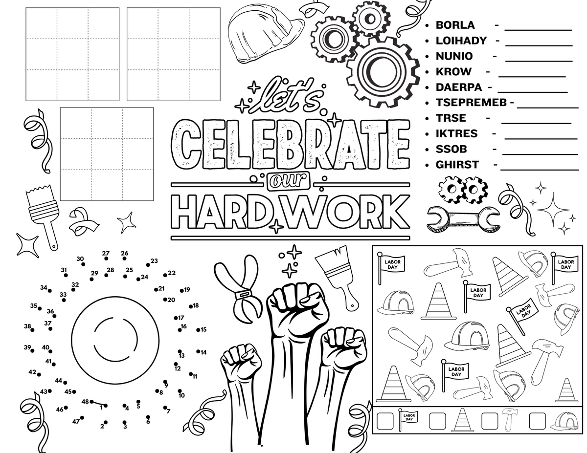 Free Printable Labor Day Word Search And Answer Key