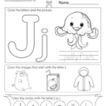 Free Printable Letter J Coloring Worksheet