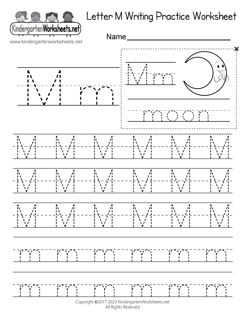 Free Printable Letter M Writing Practice Worksheet Letter M Worksheets Letter M Activities For Preschoolers Letter M Crafts Letter M Printables MegaWorkbook
