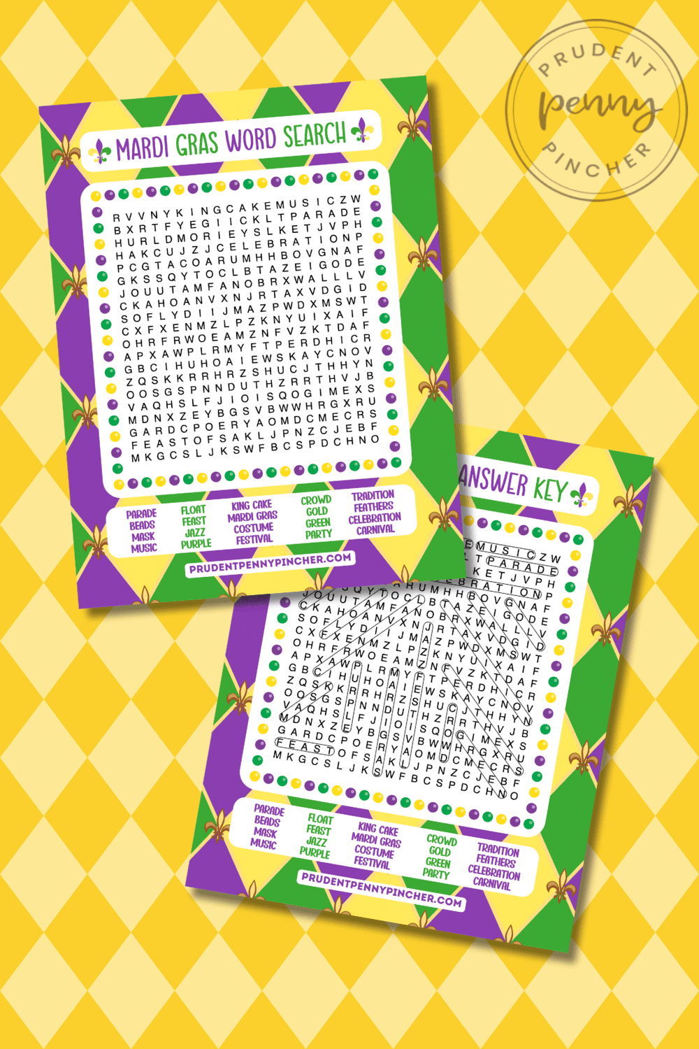 Free Printable Mardi Gras Word Search For 2026 Prudent Penny Pincher Mardi Gras Color By Feeling Worksheets Made By Teachers