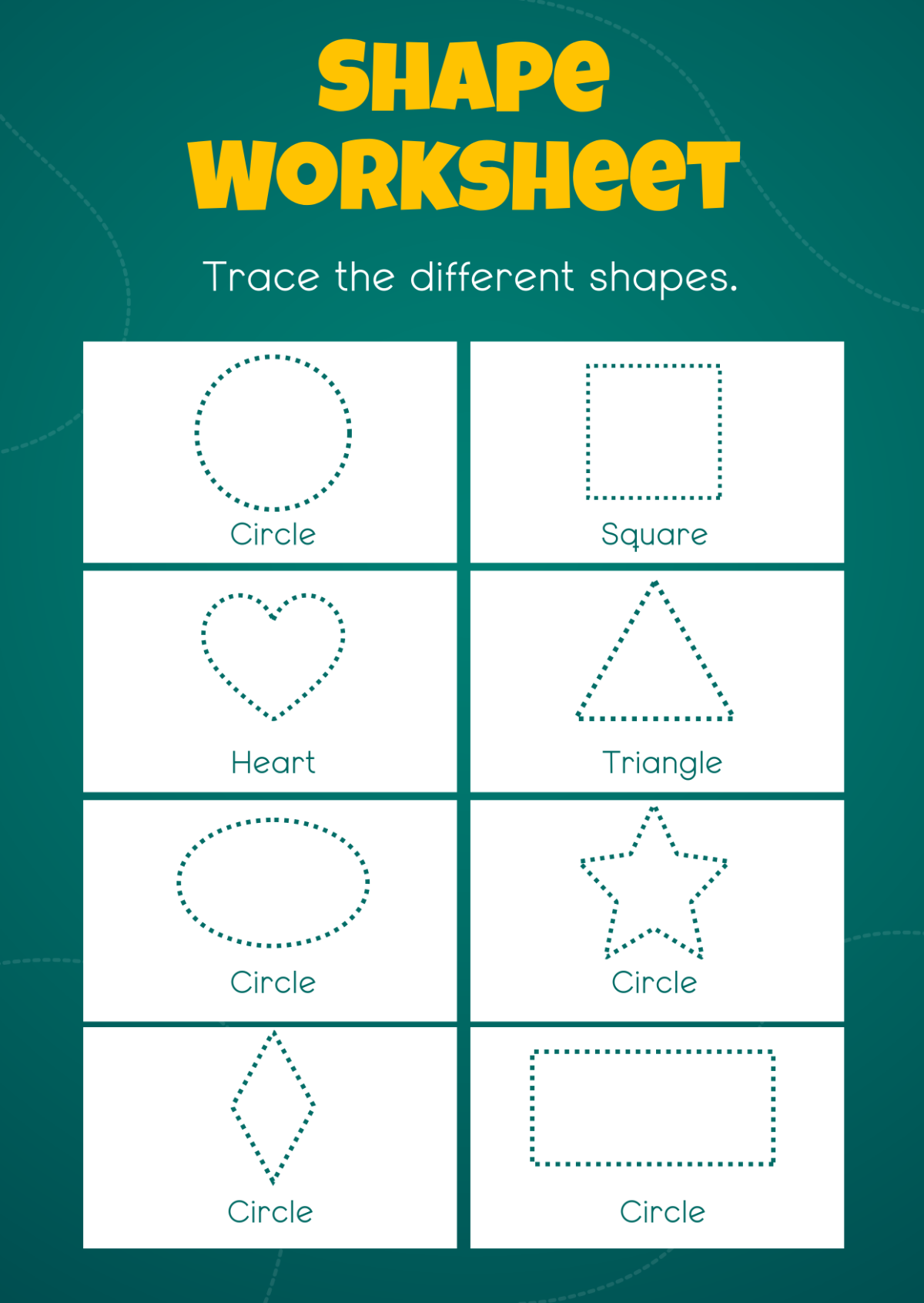Free Printable Shape Worksheet For Preschool Template To Edit Online Free Printable Shape Worksheet For Preschool Template To Edit Online