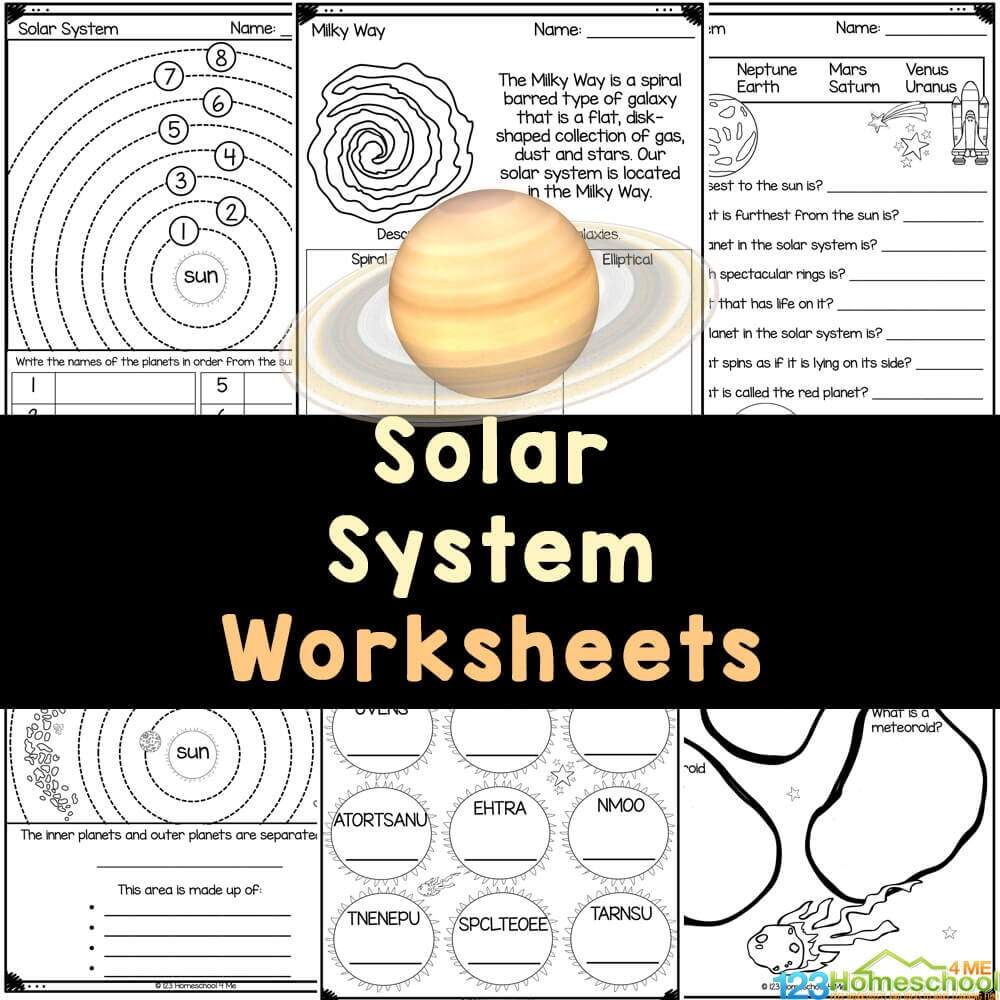 FREE Printable Solar System Worksheets For Students Free Printable Solar System Worksheets For Kids