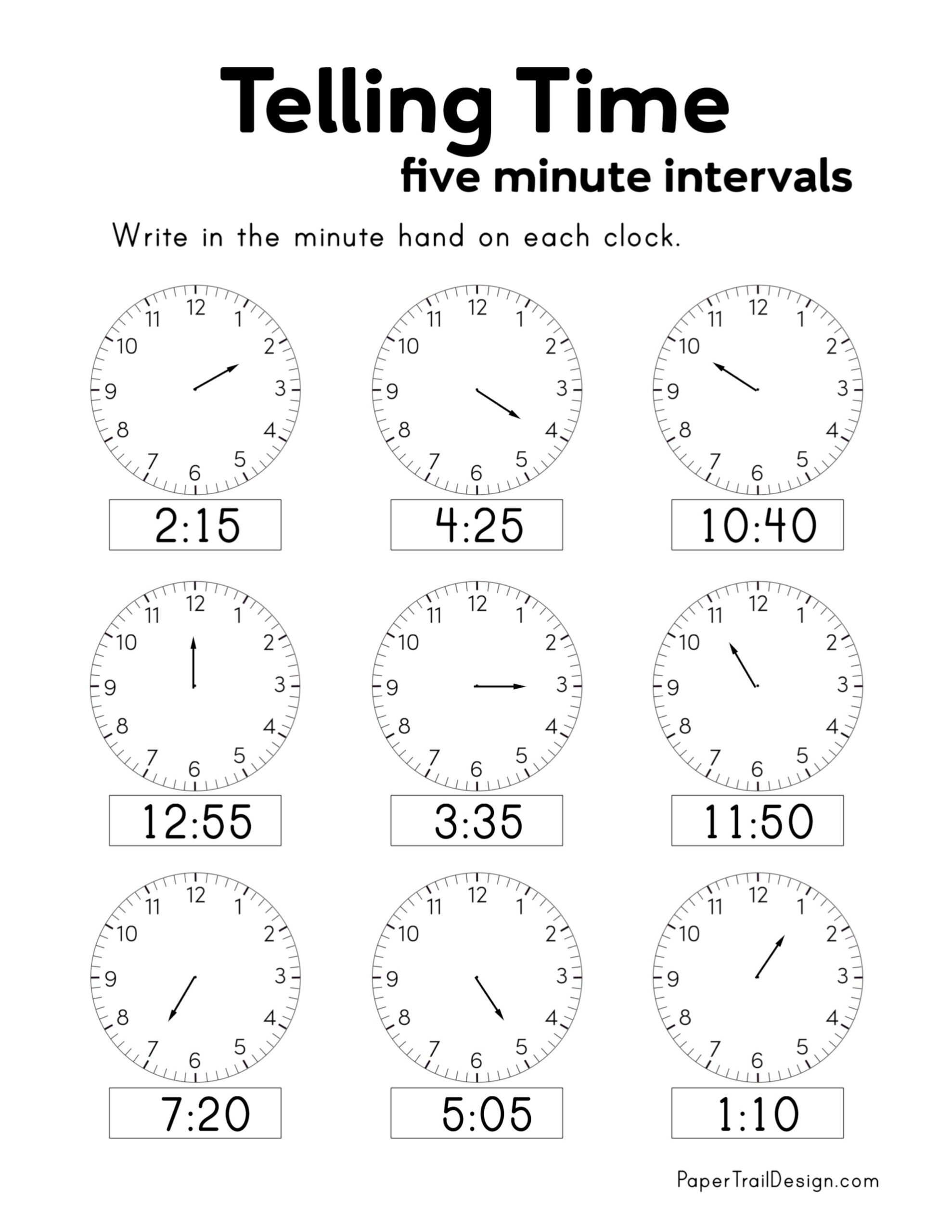 Free Printable Telling Time Worksheets Analog Clock Free Printables Lettering SVG Files Tools Apps