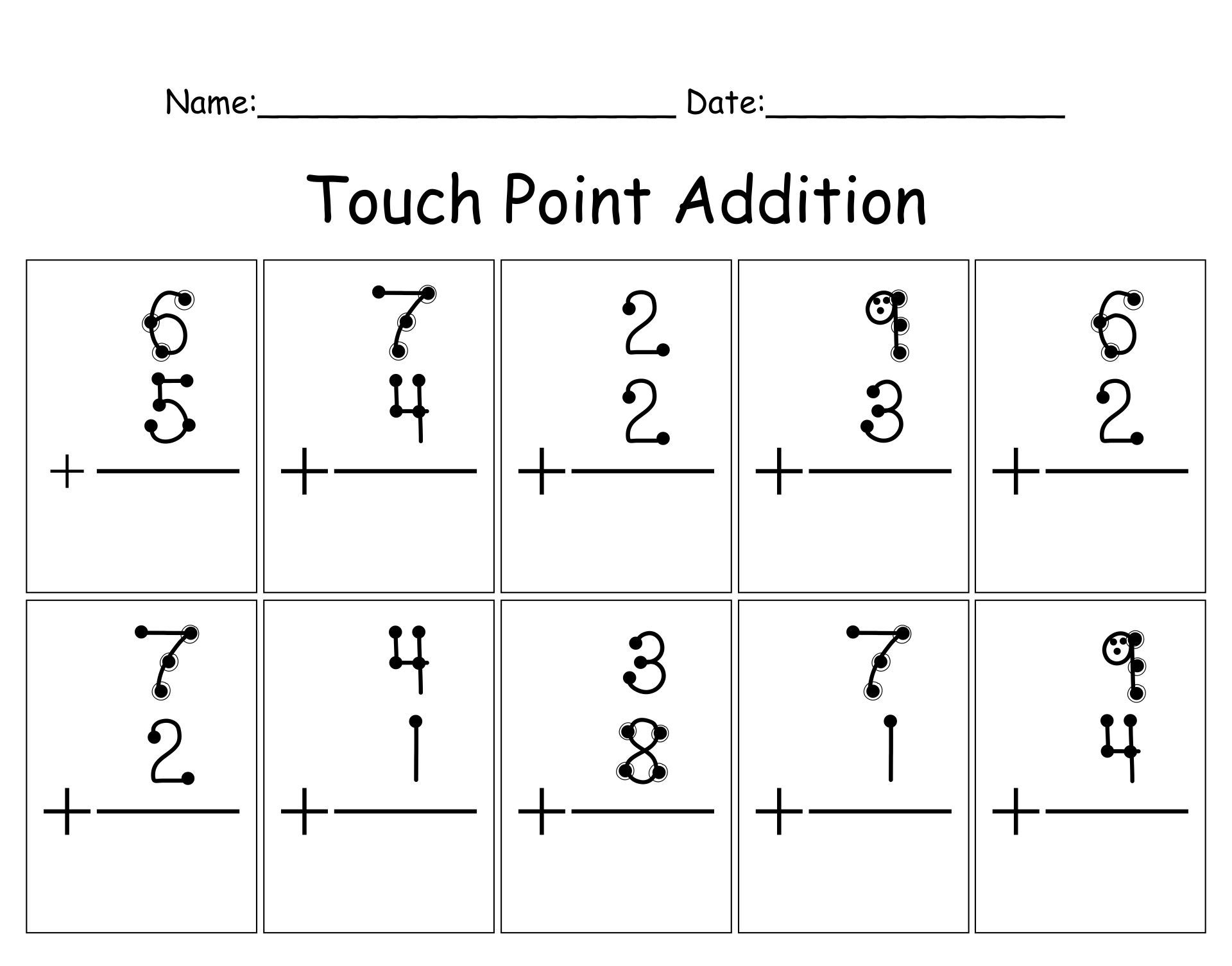 Fun Creative Touch Math Worksheets Worksheets Library