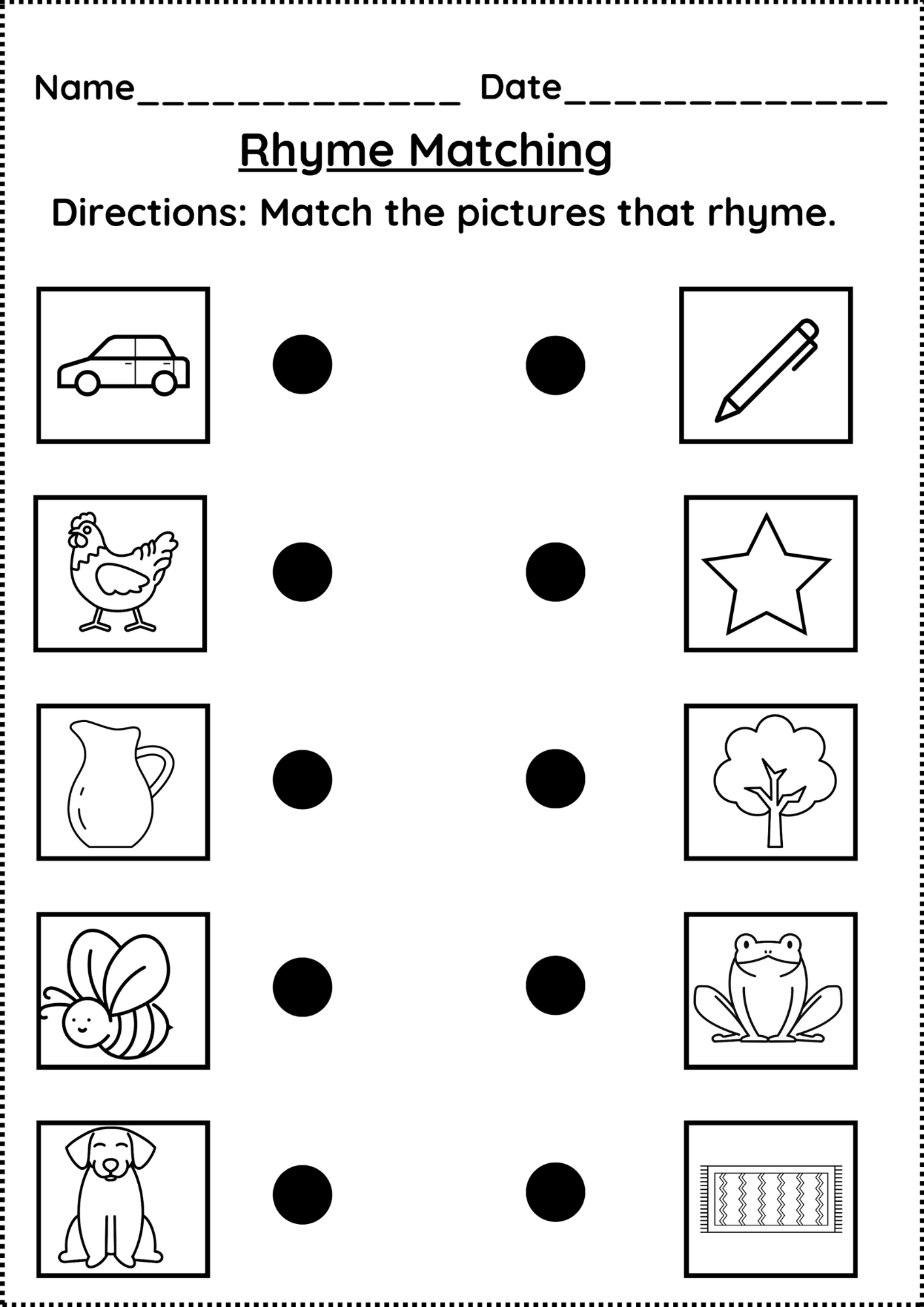 Free Rhyming Word Worksheet Rhyming Words Worksheet Free Printable Digital PDF