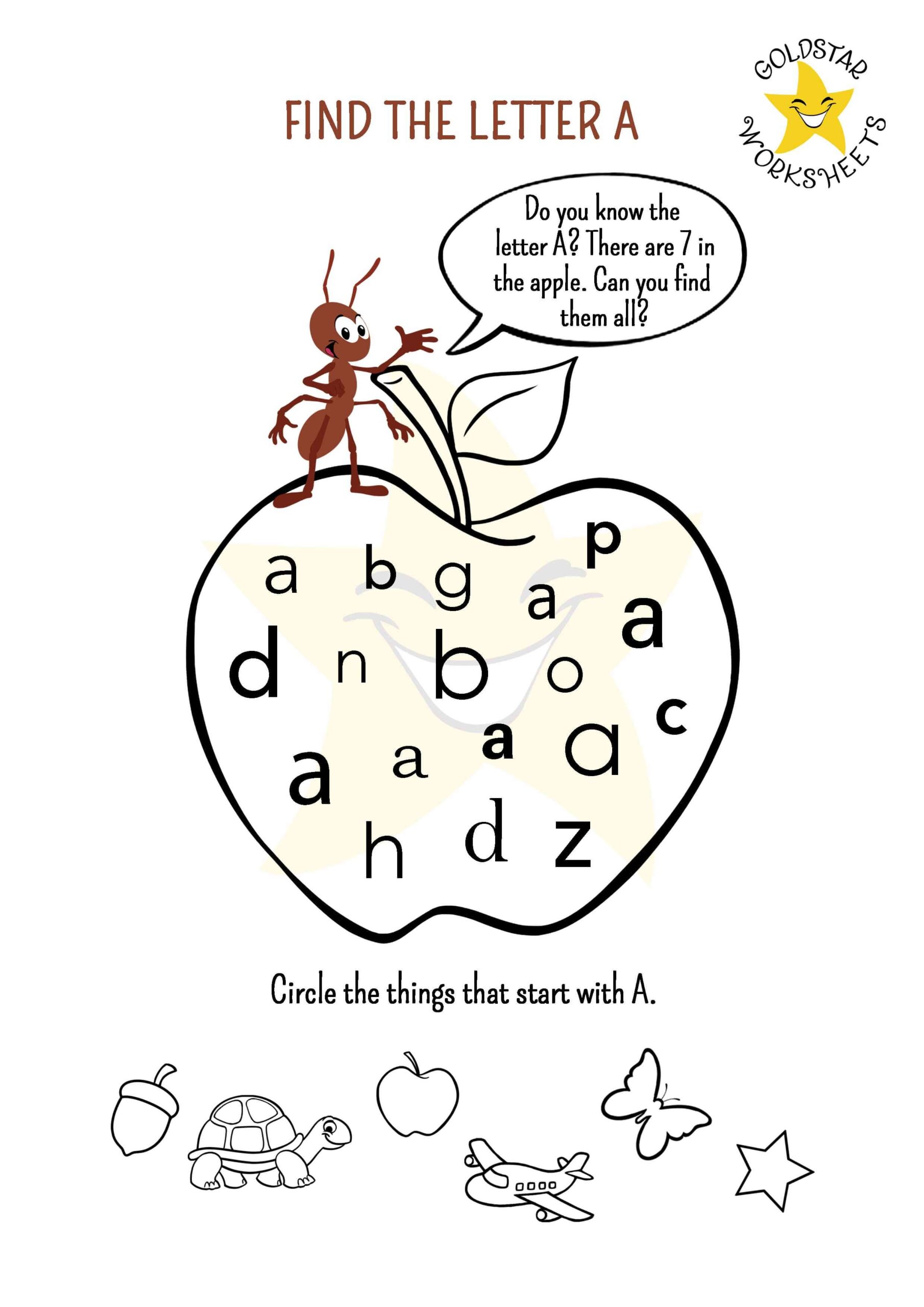 Alphabet Find And Cover The Letter Worksheets