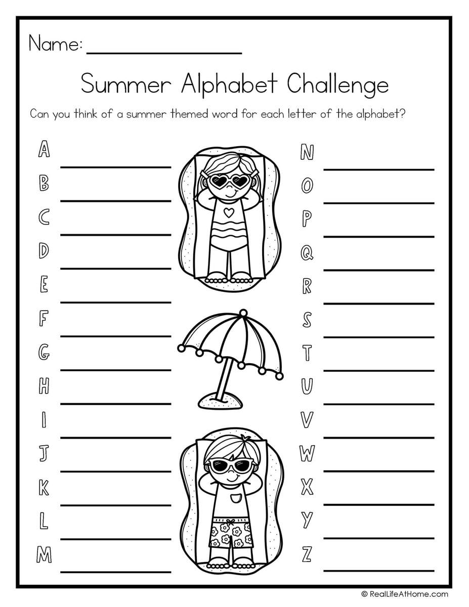 Fun Summer Word List Activities Printable Worksheets 1st 3rd Grade Fun Summer Word List Activities Printable Worksheets 1st 3rd Grade