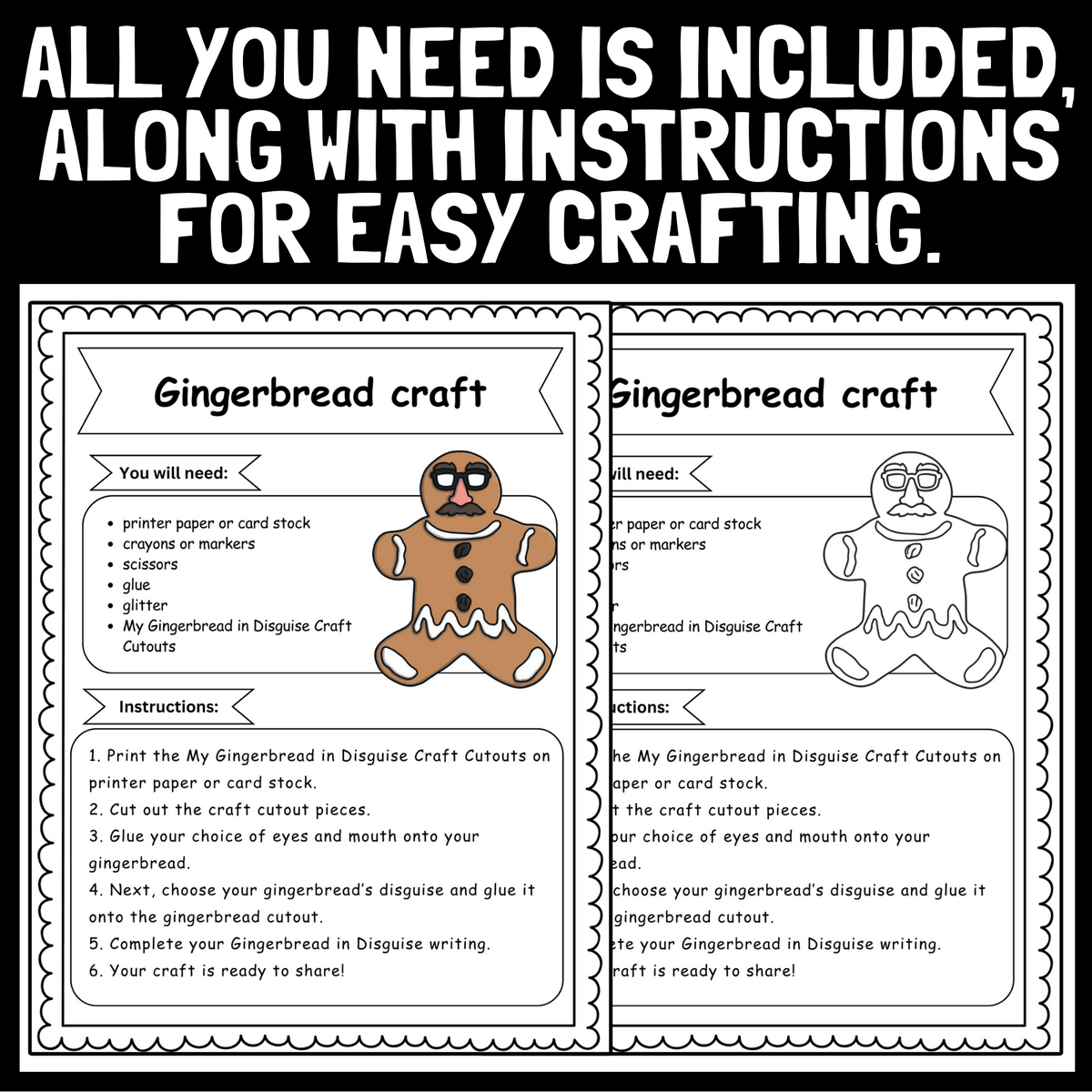 Gingerbread Man Craft Gingerbread Activities Gingerbread Writing Made By Teachers Gingerbread Man Craft Gingerbread Activities Gingerbread Writing Made By Teachers
