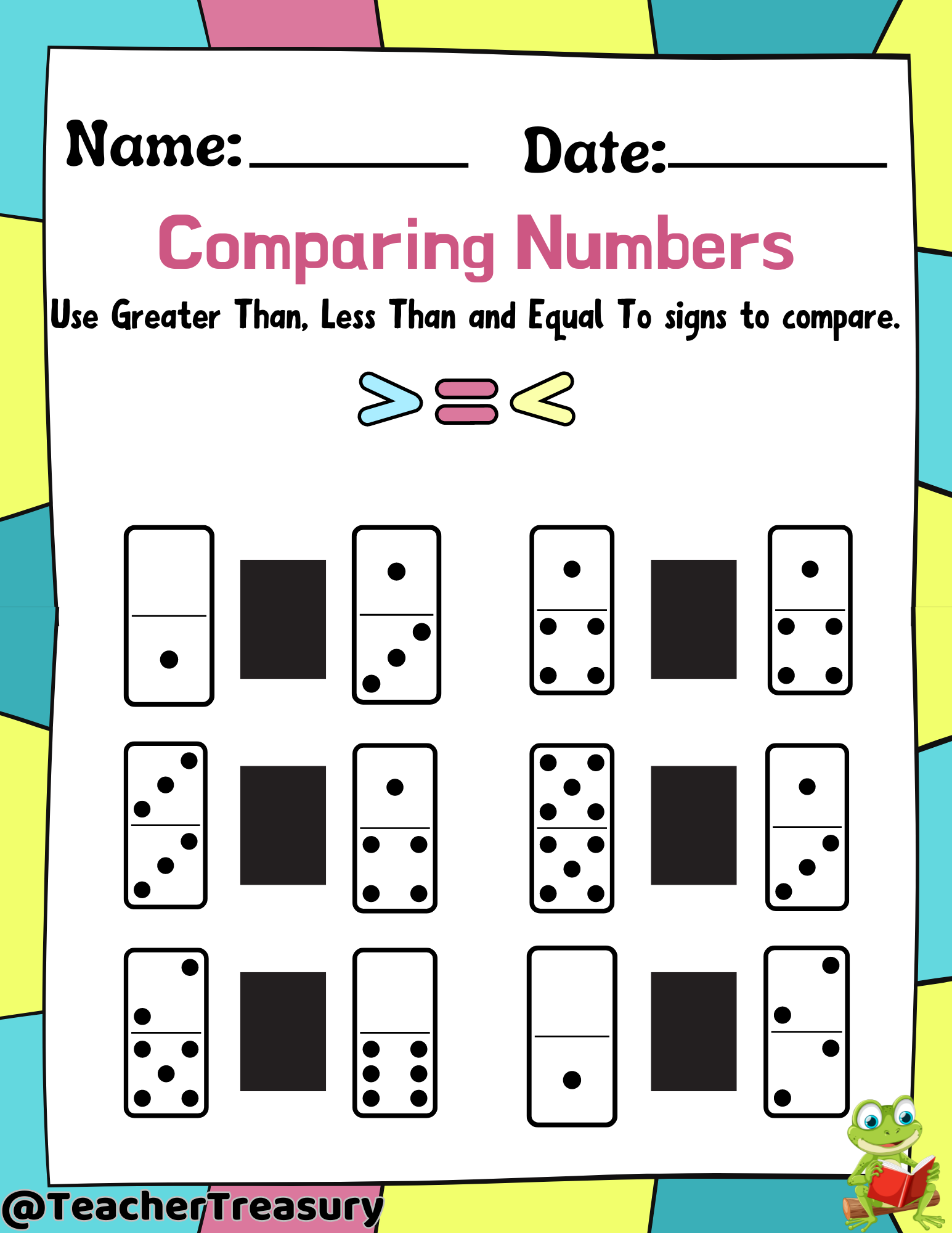 Greater Than Less Than Equal To Worksheets Comparing Numbers Activities Made By Teachers