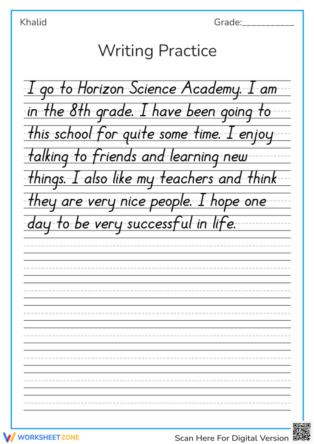 Handwriting Worksheets Printable