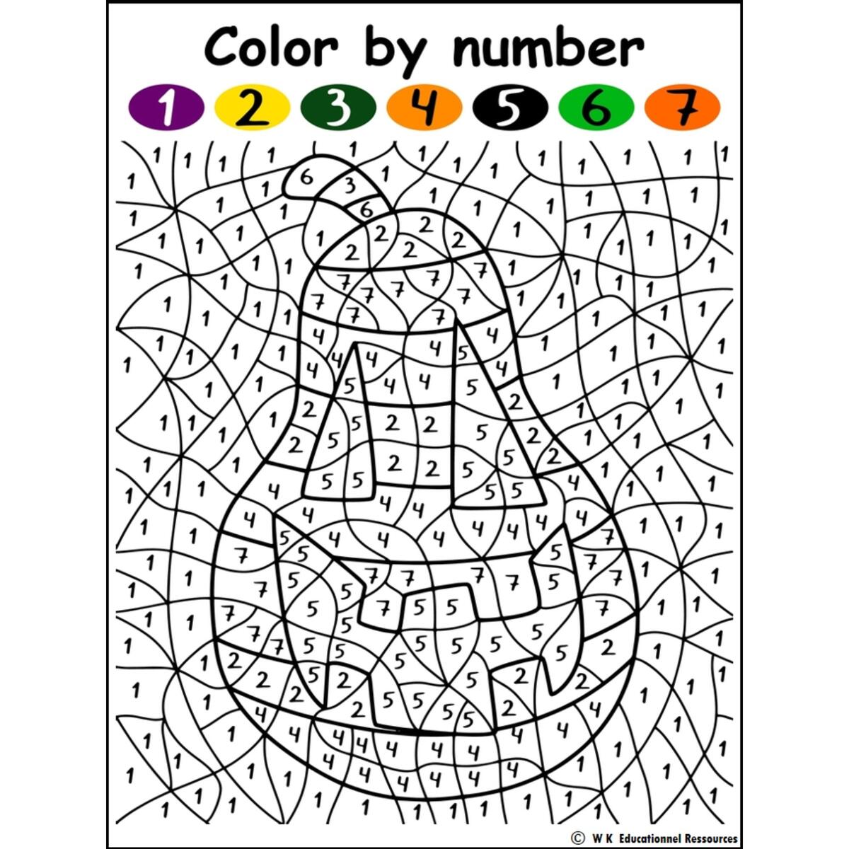 Happy Halloween Color By Number Coloring Page 1 10 Activities Printable Made By Teachers