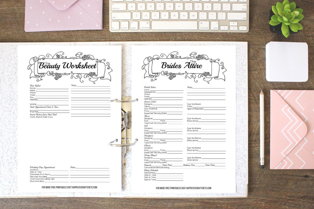 Free Printable Wedding Planner Productivity Planner Tips