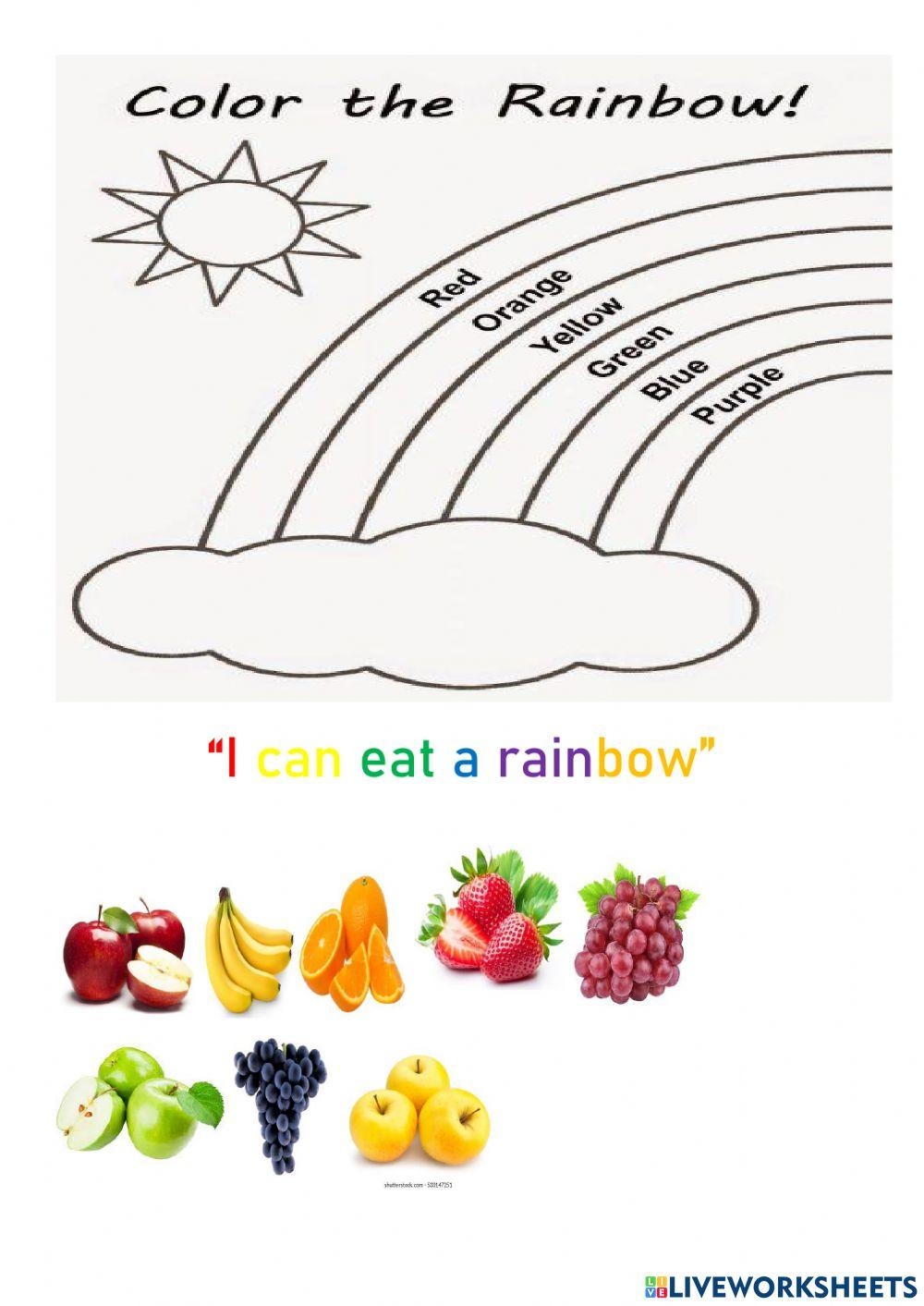 I Can Eat A Rainbow Worksheet Worksheets Library