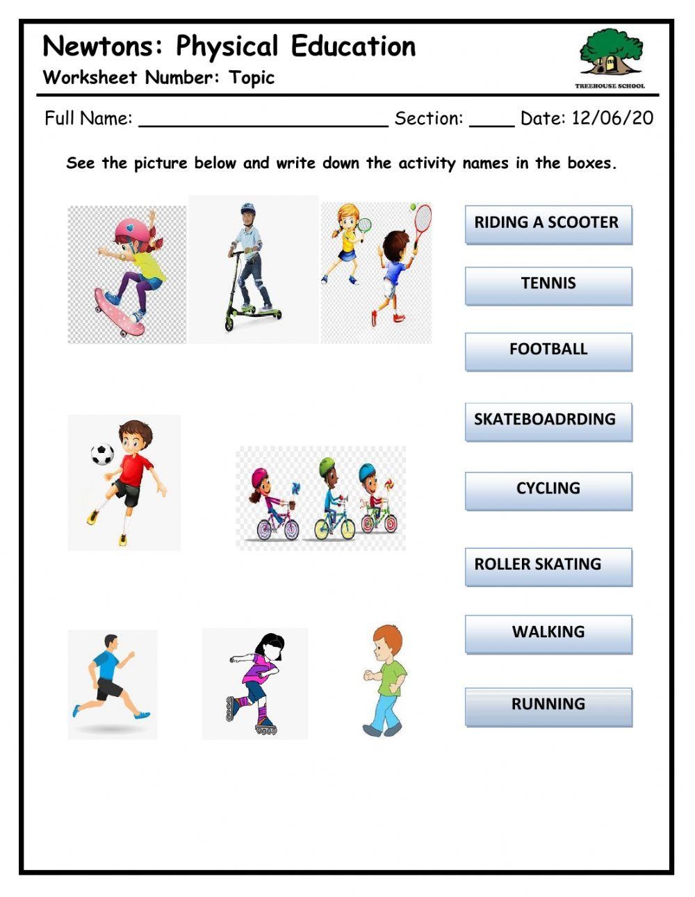 Identify The Sports Activties Worksheet Worksheets Library Identify The Sports Activties Worksheet Worksheets Library